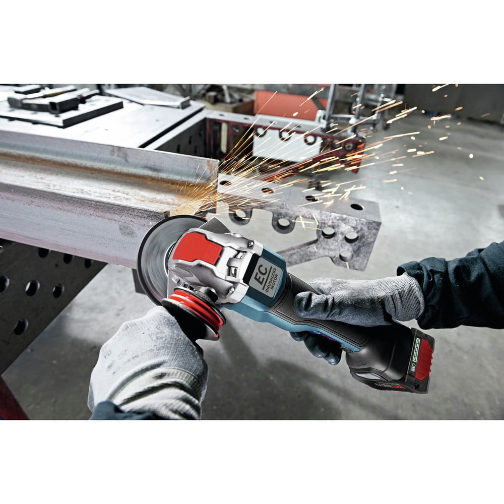 Restored Bosch GWX18V-50PCB14-RT 18V X-LOCK Brushless Lithium-Ion 4-1/2 - 5 in. Cordless Angle Grinder Kit 8 Ah (Refurbished)