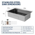 thumbnail image 3 of EDTara Drop-In Stainless Steel Sink, Single Bowl Top Mount Kitchen Sink, 3 of 9