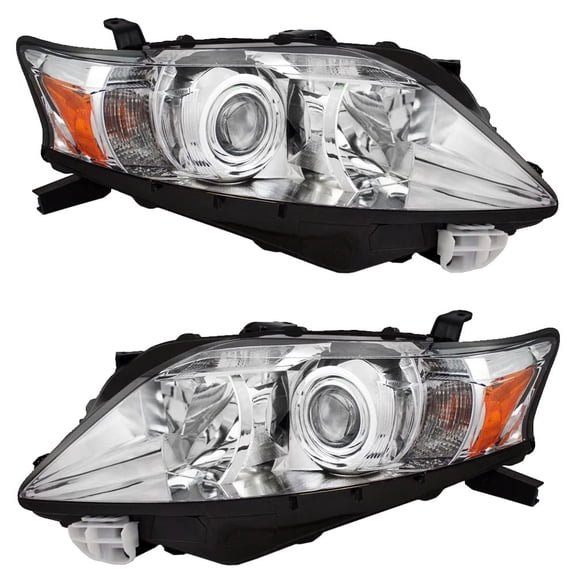 EPIC LIGHTING OE Style Halogen Headlights Assembly Replacement for LEXUS 10-12 RX350 [ LX2502147 LX2503147 811500E050 811100E050 ] Pair