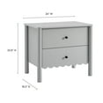 thumbnail image 3 of Nightstand Side End Table, Light Gray, Wood, Hotel Bedroom, Modern Contemporary, HB38222, 3 of 9