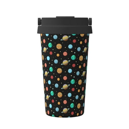 

Hirioo Solar System Planets Space for Coffee Travel Mug Insulated Coffee Mug with Lid