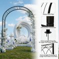 thumbnail image 4 of OUTWIND Treillis d'Arche de Jardin en Métal de 8 Pi, Résistant à la Rouille et Robuste, Arche de Mariage Extérieure, Treillis de Jardin Extérieur pour Patio, Cour Arrière, Pelouse, Noir, 4 of 7