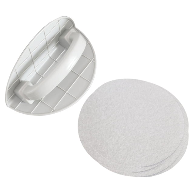Lijadora de esquinas para paneles de yeso con soporte para papel de lija, agarre ergonómico, antideslizante, kit de lijadora de detalles de mano para con papel cuadriculado de 240