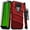 Red & Black, variant on ZIZO BOLT Series for Cricket Ovation 2 Case with Screen Protector Kickstand Holster Lanyard - Blue & Black