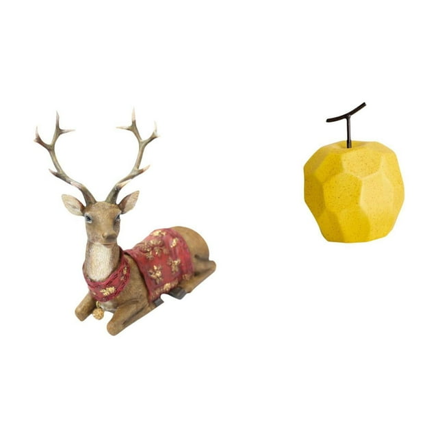 Figuras de renos,Figuras de reno,alce,ciervo,estatua,decoración del hogar,Estatua de reno para mesa,adorno moderno para oficina,figura de arte,Escultura de fruta de porcelana decorativa para