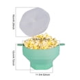 thumbnail image 4 of Cubo Palomitas Maíz Silicona A Altas Temperaturas para Horno Microondas Con Asa Cubo Palomitas Maíz Retráctil Y Plegable Con Tapa (verde) (verde), 4 of 9