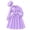 Purple, variant on WUANDIXFA Girls Long Sleeve Dress with Hat, Lapel Collar Button Down Midi Dress Swing Casual Dresses with Belt (Khaki, 7-8 Years)