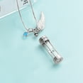 thumbnail image 4 of Hourglass Urn Necklace for Ashes Ashes Necklace Stainless Steel Cremation Necklace with Angel Wings for Human Ashes Memorial Ashes Holder, 4 of 8