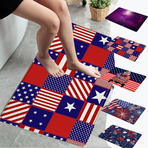 Deals of The Day! Gspmoly Independence Day Household Entry Mats Bathroom Bathroom Non-Slip Mats Bedroom Living Room Carpet Floor Mats Deals of The Day