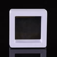 thumbnail image 3 of 10 Set Plastic Frame Stands with Transparent Membrane 3D Floating Frame Display Holder Coin Display Box Square White 51x51x54mm, 3 of 4