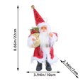 thumbnail image 2 of SIfdSeng Hanging Bats Decoration Large Santa Figurines Standing Santa Statue Miniature Collection Hanging Santa Pendant for Christmas Tree Fireplace Tabletop Centerpieces Themed Party Decorations, 2 of 3