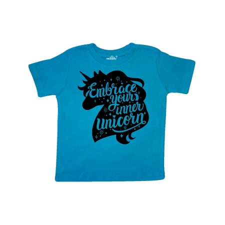 

Inktastic Embrace Your Inner Unicorn in Black Silhouette Gift Toddler Boy or Toddler Girl T-Shirt