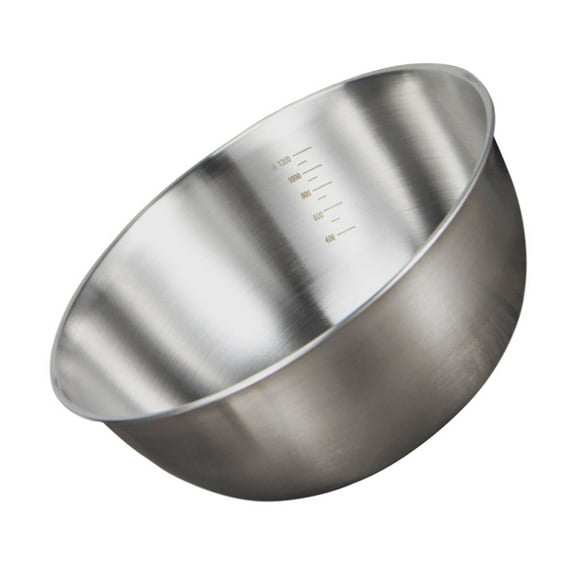 Niceauty 304 Stainless Steel Salad Bowl Japanese Style Salad Bowl Round Cooking 1Set