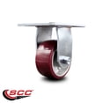 thumbnail image 2 of 4 Inch Heavy Duty Top Plate Poly on Aluminum Rigid Caster with Ball Bearing SCC, 2 of 2
