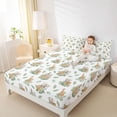thumbnail image 4 of Erosebridal Cute Jungle Animal Queen Sheet Sets, Cartoon Elephant Lion Bed Set, 4-Piece, 4 of 5