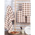 thumbnail image 2 of Brown Checkered Kitchen Dish Towels for Drying Dishes Set of 4, Farmhouse Buffalo Plaid Waffle Weave Microfiber Hand Tea Bathroom Towels Quick Dry & Absorbent Towel 15.7x23.6, 2 of 7