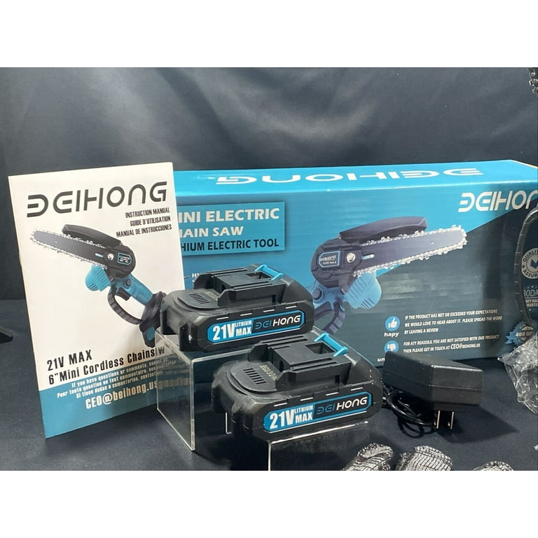 Deihong 21v Max 6'' Mini Cordless Chainsaw New In Box - Walmart.com