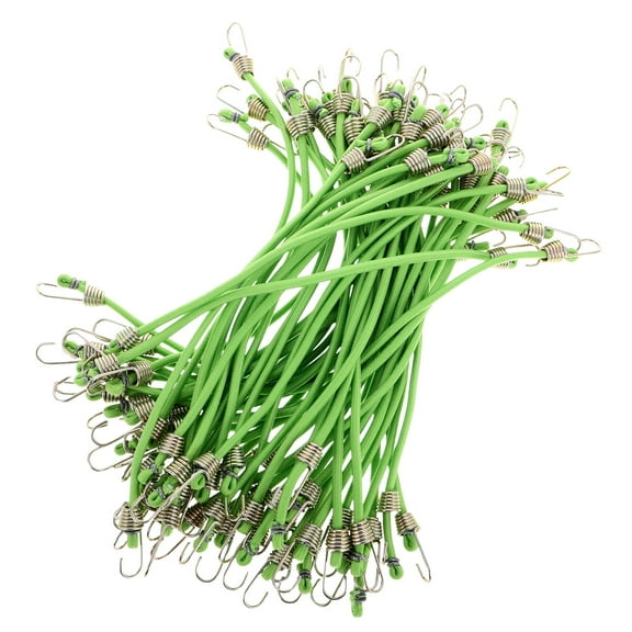 FRCOLOR 50pcs Small Elastic Straps with Metal Hooks Short Bungee Cords for Luggage Outdoor Camping Heavy Duty Elastic Straps for Travel and Storage