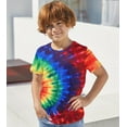 thumbnail image 4 of Aideaone Boys Girls Tie Dye Shirt Hippies Senior Rainbow Tees T Shirts for Kids 4-14 Years, 4 of 8