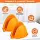 thumbnail image 2 of 1 par de minimanoplas de silicona para horno, manoplas resistentes al calor, lindos guantes de agarre para horno, (naranja), 2 of 5