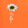 thumbnail image 6 of Wild Bobby Faith Flower Script Inspirational/Christian Men Graphic Tee, Orange, 4X-Large, 6 of 6
