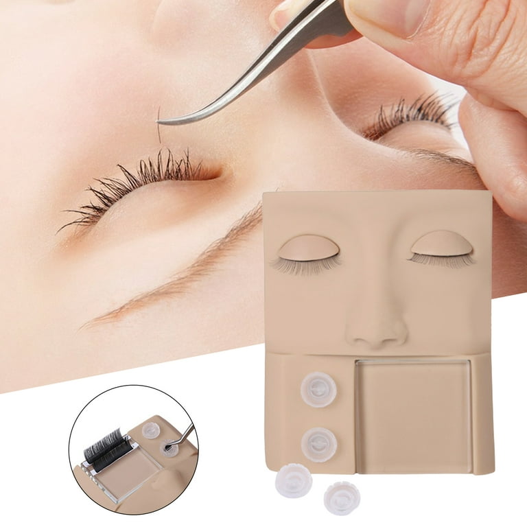 xinRui 1 Set Grafting Eyelash Practice Skin Detachable Eye Realistic Three-dimensional Flexible False Eyelash Extensions Training Skin for Makeup Shop -