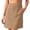 Khaki, variant on Summer Skorts for Women Stretch High Waist Mini Skirts with Pockets Solid Color Cozy Basic Skirt Khaki S