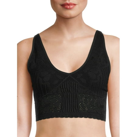 

No Boundaries Juniors Textured V-Neck Longline Brami