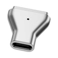 thumbnail image 3 of [Se combinar con 567300 597252 597314] Tipo-C a 2 cabezal carga aleación aluminio Adaptador PD señuelo 5A 20V carga rápida adecuado para MacBook, 3 of 7
