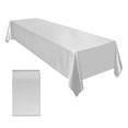 thumbnail image 1 of Elegant Solid Color Polyester Tablecloth, Wrinkle Resistant Rectangle Table Cover for Wedding, Christmas, Birthday Party, Home Dining & Kitchen Decor, Easy Clean Washable, Multiple Sizes & Colors, 1 of 8