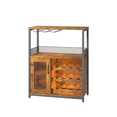 thumbnail image 1 of Wine Bar Rack Cabinet with Detachable Wine Rack, Bar Cabinet with Glass Holder, Small Sideboard, Buffet Cabinet with Mesh Door, Wine Storage Cabinet with Storage, 1 of 3