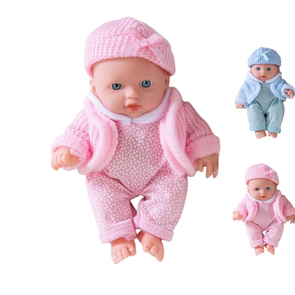 Baby Doll, 7.87 inch Reborn Baby Dolls, Baby Toys for Toy 1-3 3-6 Year Old, Realistic Baby Doll, Soft Touch Silicone Baby Dolls, for Baby Doll Gifts for 1 Year Old, Christmas Gifts (A)