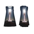 thumbnail image 7 of Honeii Peggy's Cove Lighthouse Print Women's Sleeveless Dress, Loose Fit Casual Dress for Women, Summer Fashion Dress, 7 of 7