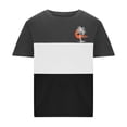 thumbnail image 3 of Mens Casual Pantalones Cortos Cuello Redondo Patchwork Impresión Suéter Blusa de Fitness, Camisetas para Hombre, 3 of 4