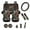 Deer, variant on Yuyamidu Wolf Car Seat Covers Full Set with Steering Wheel Cover Camo Hunting Seatbelt Pads Coasters Keyring Chapstick Sleeve Key Chain Universal Fit, 12 PCS
