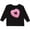 AB-Black, variant on Inktastic Heart Shaped Donut with Pink Icing and Sprinkles Boys or Girls Long Sleeve Toddler T-Shirt