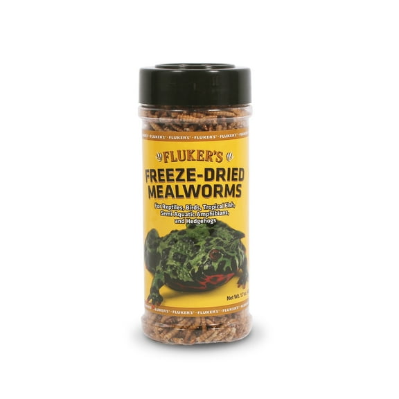 Fluker's Freeze-Dried Mealworms Reptile Bird Turtle Food, 1.7 oz