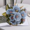 thumbnail image 4 of Pnellth Realistic Artificial Chrysanthemum Bouquet Exquisite No Watering Fake Chrysanthemum Flowers Home Wedding Decoration, 4 of 8