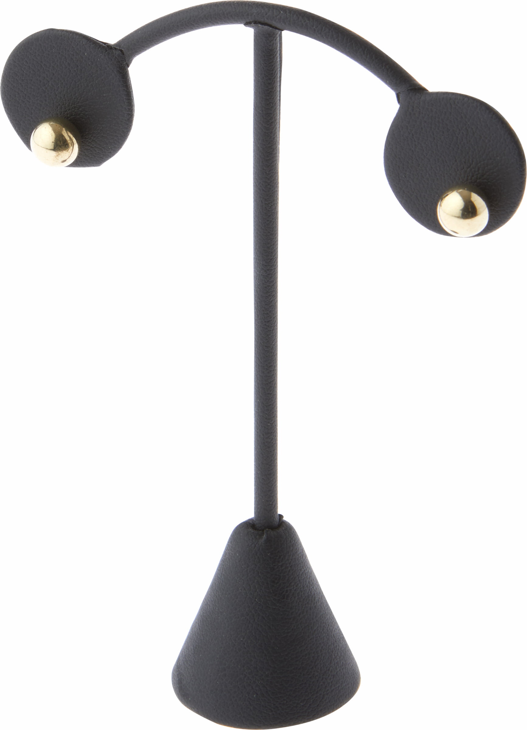 Details about   Plymor Black Faux Leather Lightpost Style Earring Display 3.75" x 1.25" x 4.5" 
