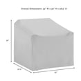 thumbnail image 3 of Pemberly Row Housses Ensemble de 3 Pcs en Vinyle pour Sectionnel d'Extérieur, Gris, 3 of 10