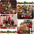 IVEMOULODEC Christmas Wooden Ornaments Set Hanging Candy Canes Balls