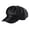 Black, variant on Women Beret Vintage Style Solid Color Faux Leather British Style Octagonal Hat Short Brim Painter Hat Parties Shopping Newsboy Cap