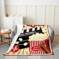thumbnail image 2 of Yibo Bed Blanket Vintage Disc Print Plush Throw Blanket for Kids Decor CD Musical Pattern Flannel Fleece Blanket Guitar Instruments Popstar Party Baby, 2 of 7
