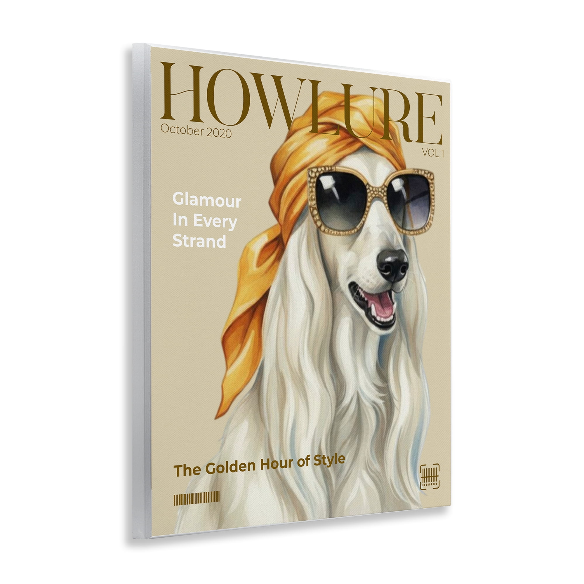 Stupell Industries Howlure Dog Fashion Magazine Wall Plaque Art, design by A Barefoot Stylist