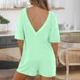 thumbnail image 6 of Womens Short Rompers Oversized T-Shirt Tee Rompers Casual Workout Athletic One Piece Jumpsuit Loose Comfy Vacation Outfits with Pockets, 6 of 8