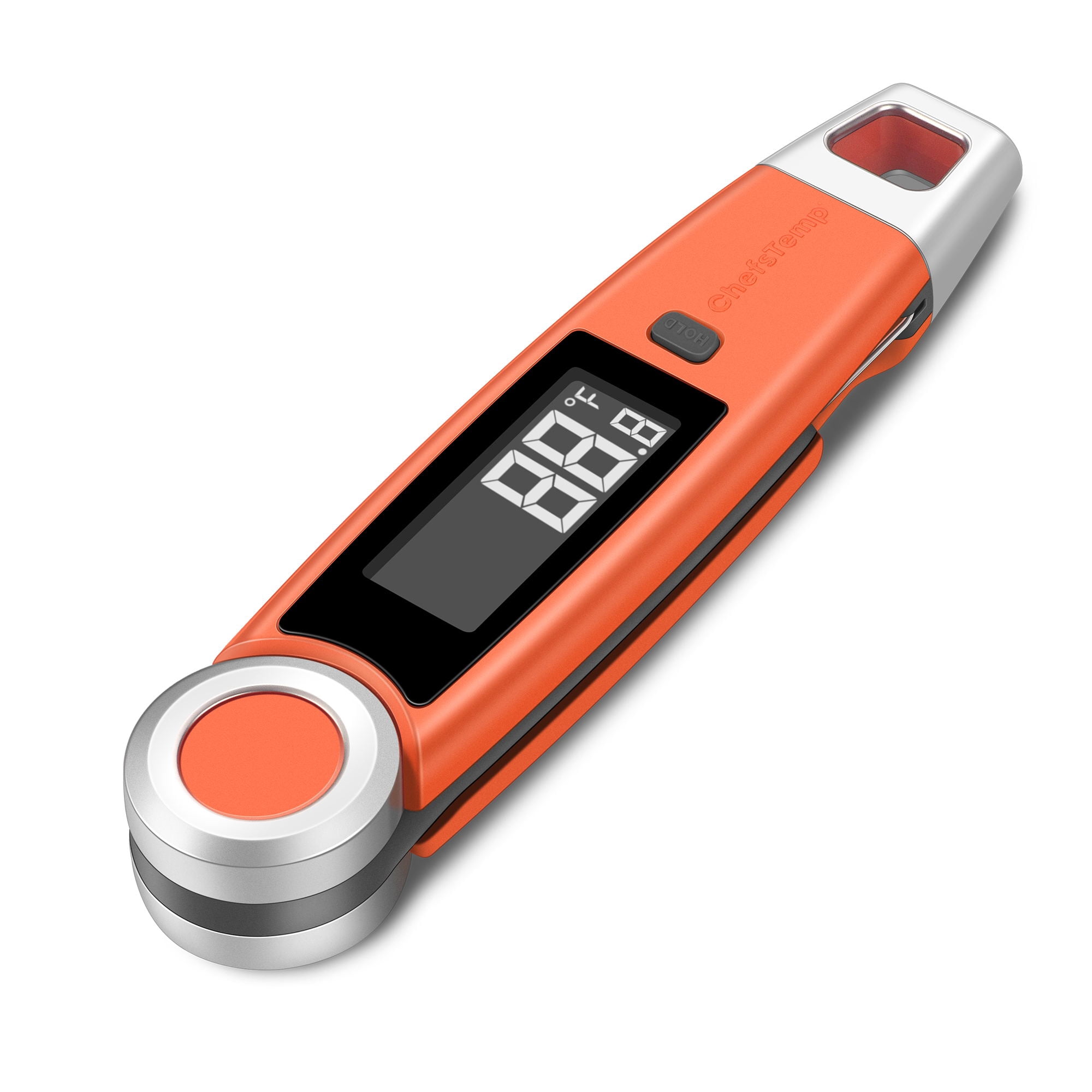 ChefsTemp Finaltouch X10 Digital Instant Read Meat Thermometer for Grilling, Food, BBQ, Kitchen Cooking, Oil Deep Frying & Candy(Orange)