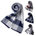 thumbnail image 3 of Men Winter Scarf Checked Breathable Long Warm Scarf Classic Scarf for Outdoor, 3 of 8