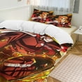 thumbnail image 3 of 3 Piece Comfortable Bedding Set Demon Slayer Rengoku Kyojuro Duvet Cover Twin Bed with 2 Pillowcase 86"x70", 3 of 8