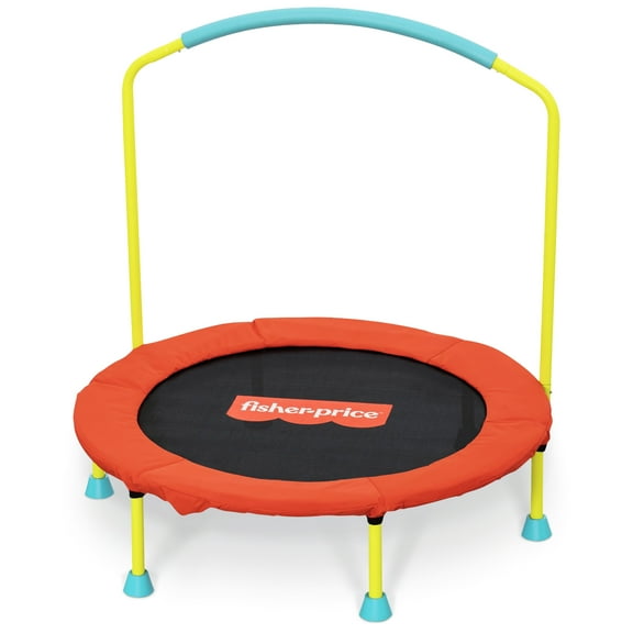 Fisher-Price WonderJump 36" Round Indoor Trampoline Kids Toddler Toy, Multicolor