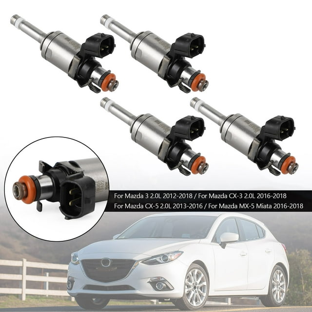 4PCS Fuel Injectors PE01-13-250C For Mazda 3/CX-3/CX-5 2.0 2012-18